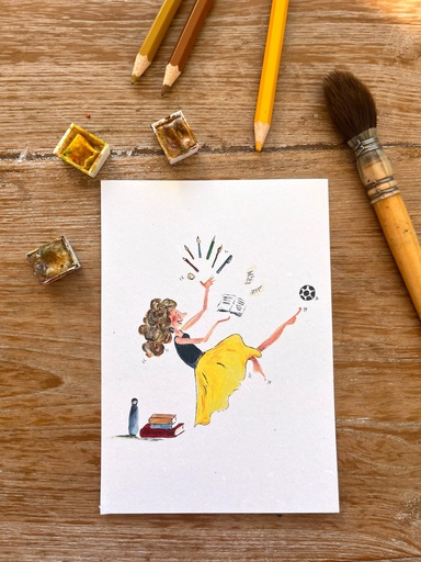 [4487] CARTE POSTALE - MERCI MAITRESSE BALLON