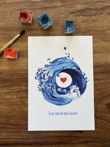 [3299] CARTE POSTALE TOI MON AMOUR - OEIL DE MON CYCLONE
