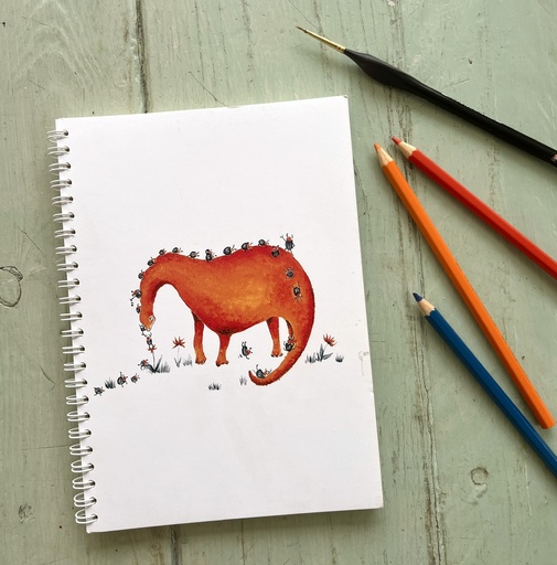 [4906] CARNET DE NOTES - LE DINO ORANGE