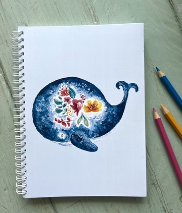 [0045] CARNET DE NOTES - LA BALEINE ET LES FLEURS