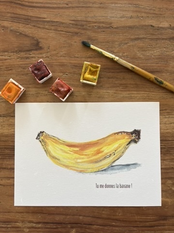 [3190] CARTE POSTALE TU ME DONNES LA BANANE