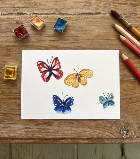 [3947] CARTE POSTALE LES PAPILLONS