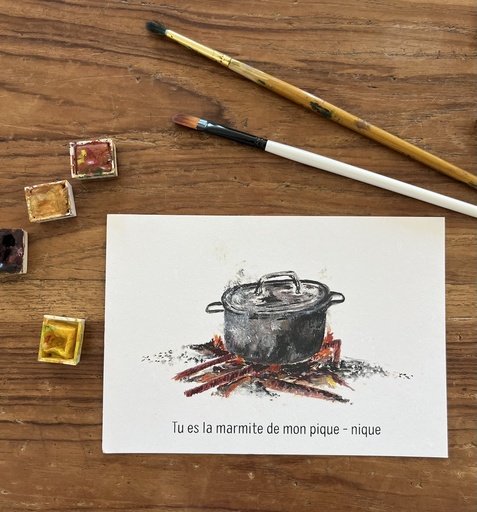 [3329] CARTE POSTALE TOI MON AMOUR - MARMITE DE MON PIQUE NIQUE
