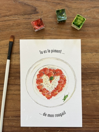[3275] CARTE POSTALE TOI MON AMOUR - PIMENT DE MON ROUGAIL