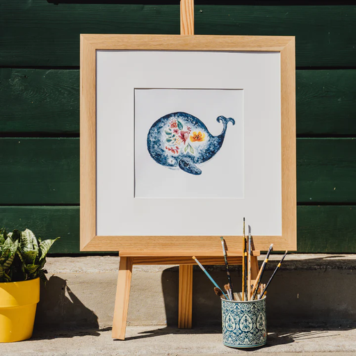 [6047] AFFICHE - LA BALEINE ET LES FLEURS