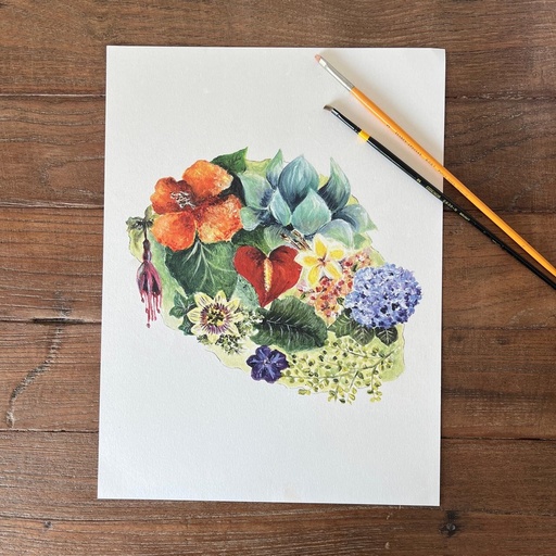 [5873] AFFICHE L'ILE AUX FLEURS SUR FOND BLANC