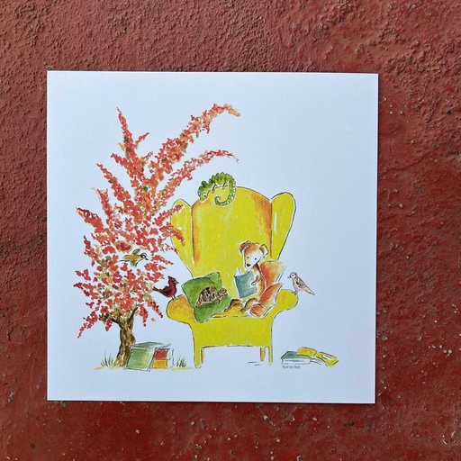 [5743] GRANDE AFFICHE LECTURE SOUS LE CHAPEAU CHINOIS