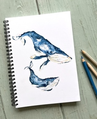 CARNET DE NOTES - LES BALEINES OCÉAN