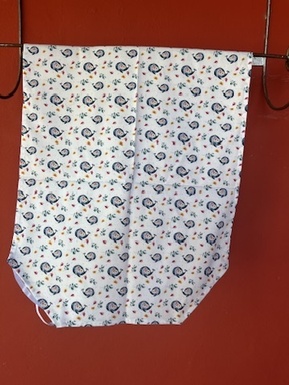 DRAP ÉCOLE MATERNELLE - LA BALEINE ET LES FLEURS
